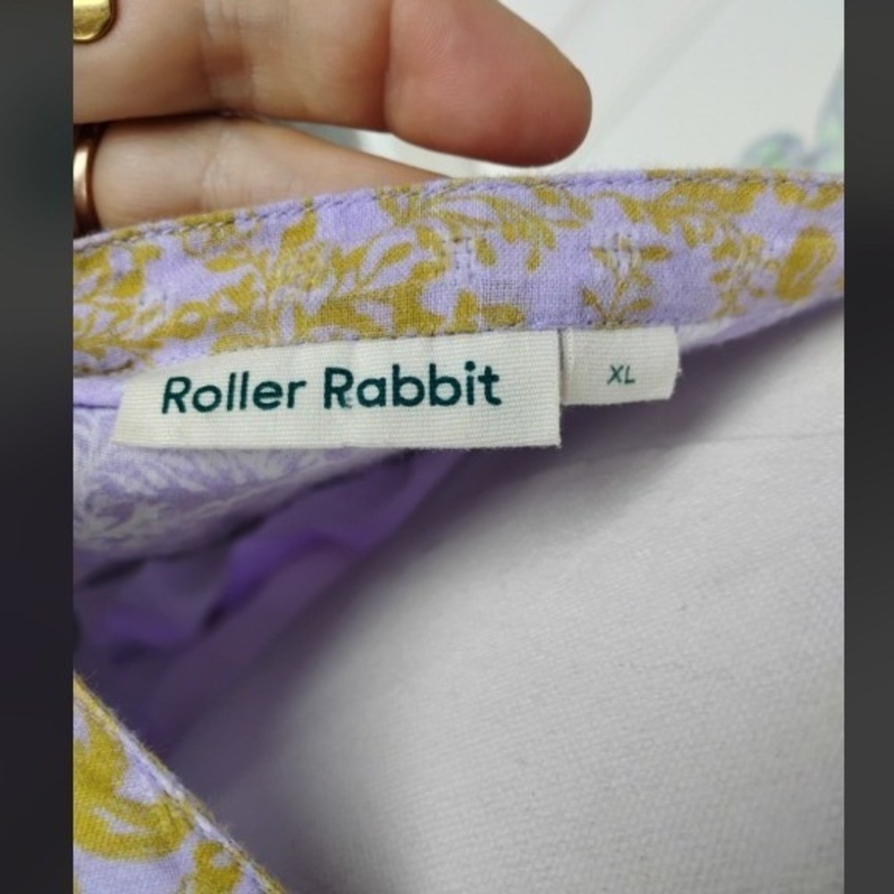 Roller Rabbit Pastel Ruffle Printed Dress Size XL - Picture 6 of 6